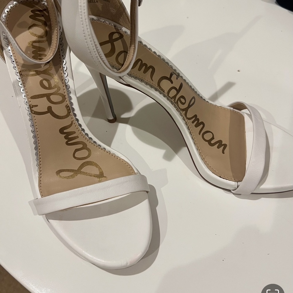 Sam Edelman White Strappy Heels Ariella